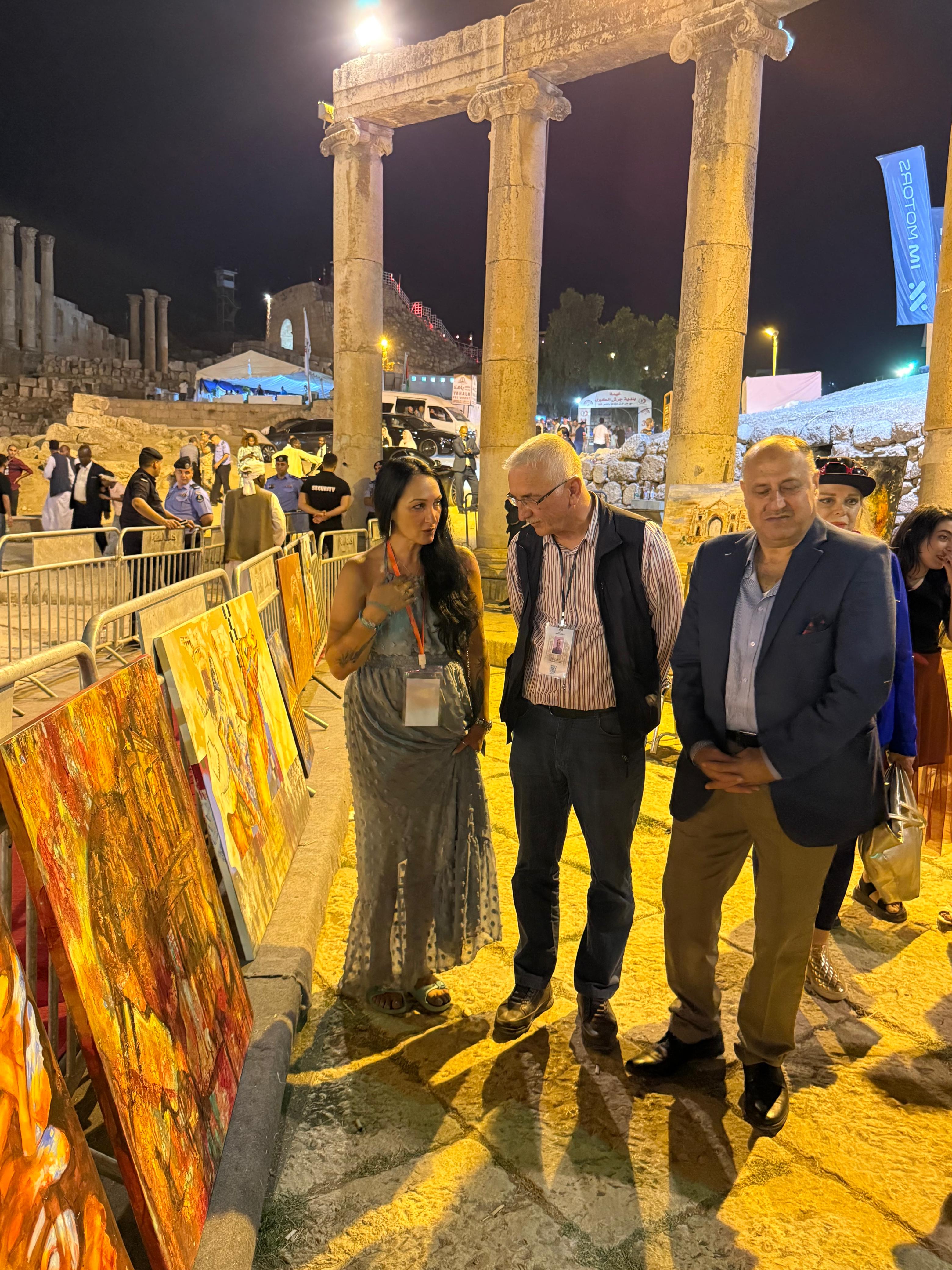 بمشاركة ٢٣ فنان افتتاح سمبوزيوم مهرجان جرش الدولي للفنون التشكيلية " ارسم وطنك الاردن "